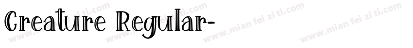 Creature Regular字体转换